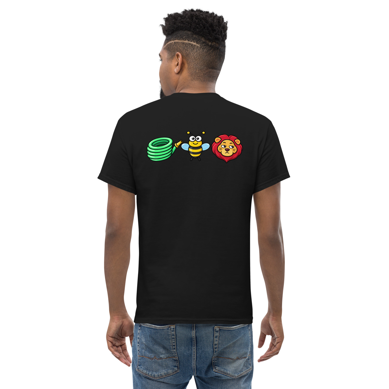 Dalton Ain't Worried Hose Bee Lion Back Print Tee – Hoes Be Lyin' main product view