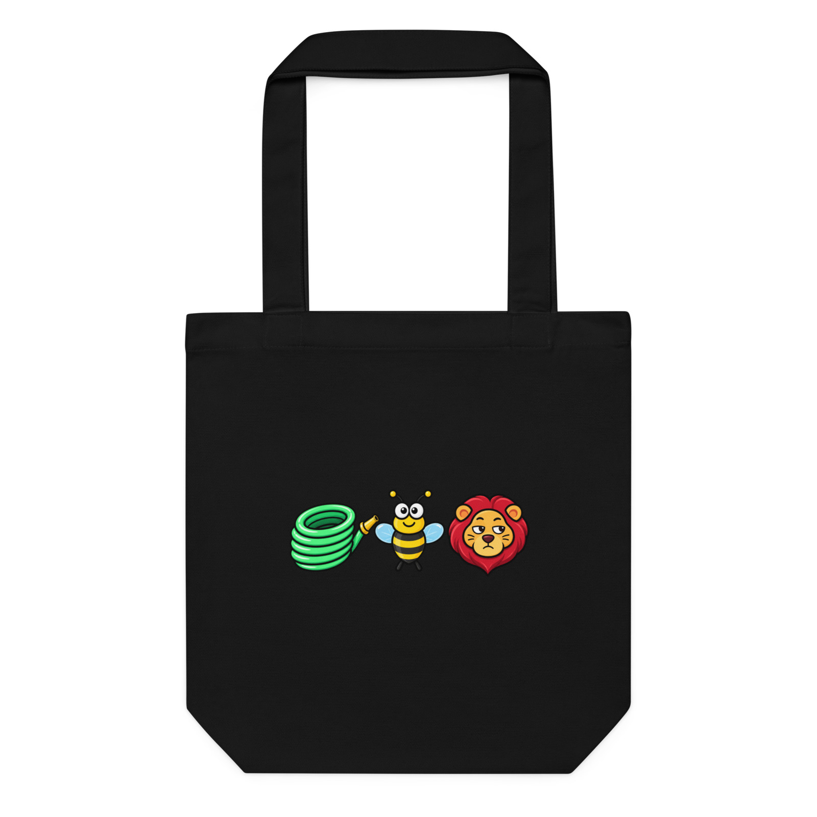 Dalton Ain't Worried Hose Bee Lion Black Cotton Tote
