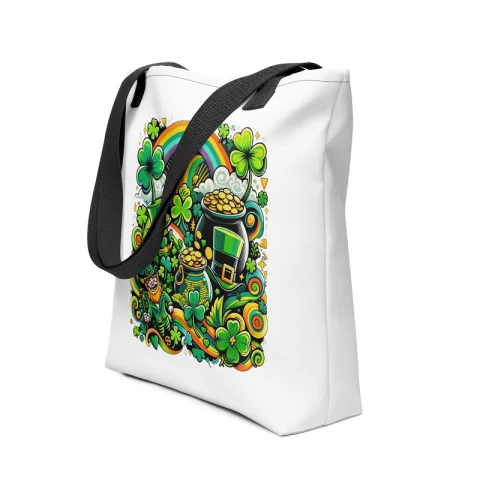 Shamrock Shenanigans Irish-Themed Spacious Tote Bag