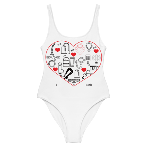 One-Piece Swimsuit "I Heart Kink"
