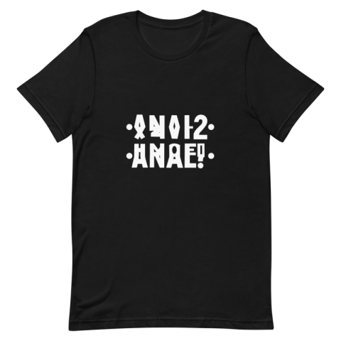 Unisex t-shirt - Anal Hidden Message, White Graphic.