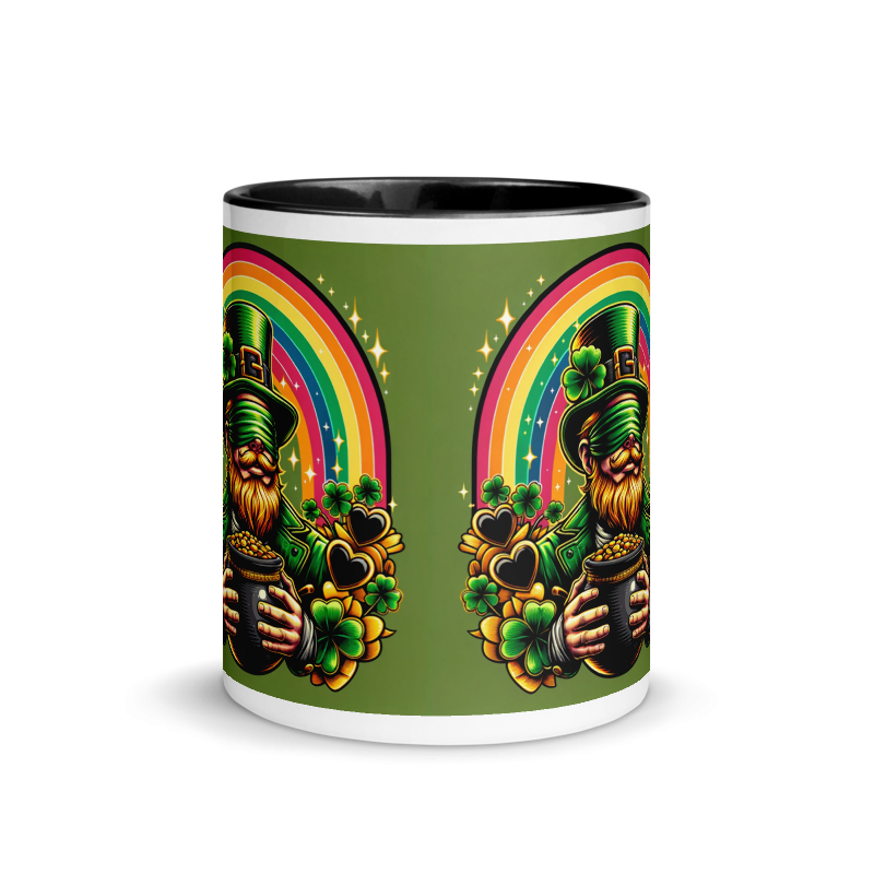 Emerald Isle Leprechaun Gold Ceramic Mug - Colorful Coffee Charm