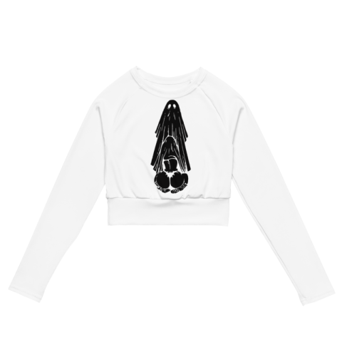 Women's Recycled ? Ghostly Booty Long Sleeve Crop Top