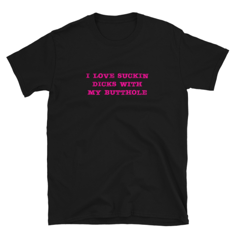 'Butthole Whisperer' Short-Sleeve T-Shirt - Pink Ink