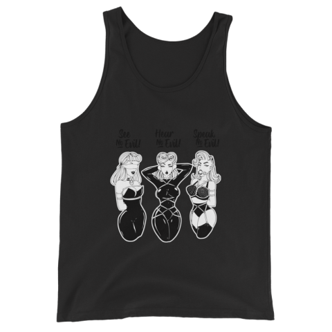 Triple Trouble Fashion Tank - See, Hear, Speak No Evil with Style!
