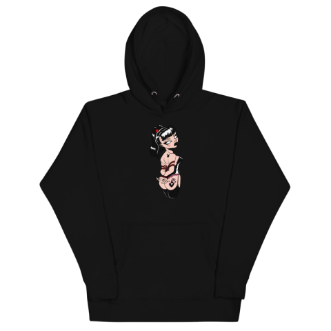 Vintage Pin-Up Girl Hoodie: Soft, Stylish, and Sustainable