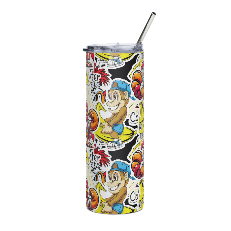 Sip Happens - Stainless Steel Tumbler with Straw for All-Day Hydration