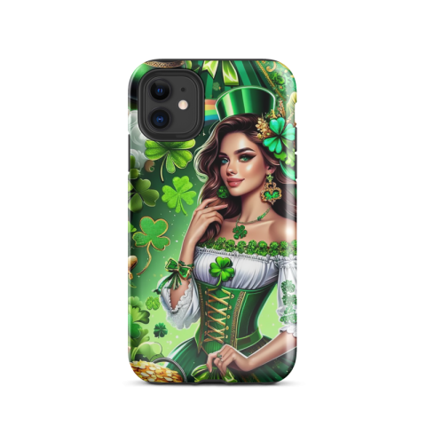 Emerald Enclave - Dual Defense Phone Case with a Touch of Irish