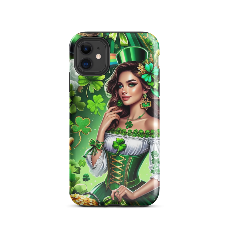 Emerald Enclave - Dual Defense Phone Case with a Touch of Irish